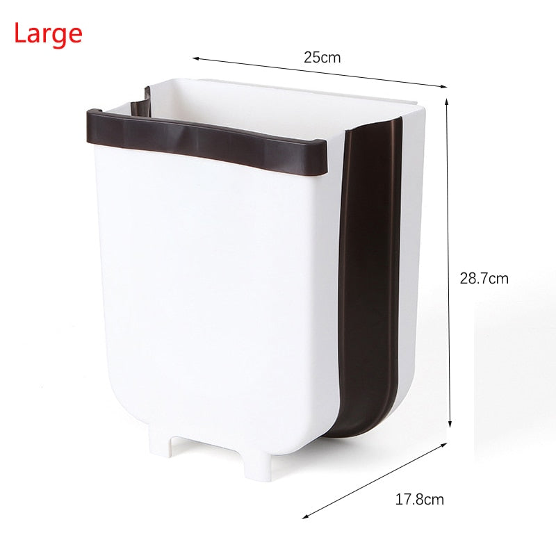 9L Wall Mounted Folding Waste Bin Kitchen