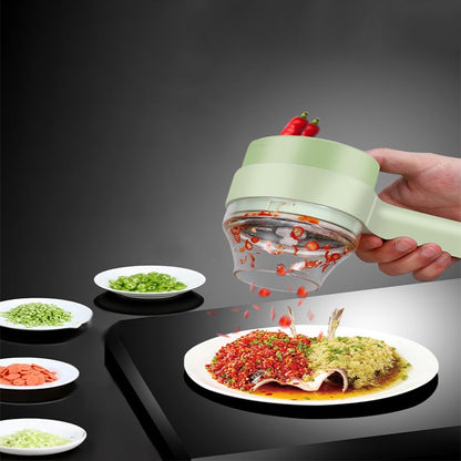 4In1 Electric Vegetable Cutter Set Handheld Wireless