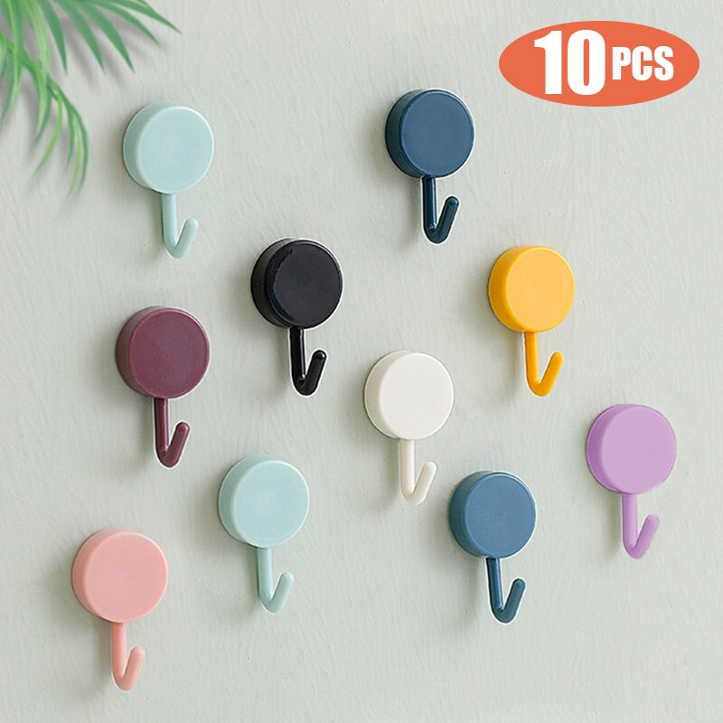 10PCS Self Adhesive Wall Hook Strong Without Drilling