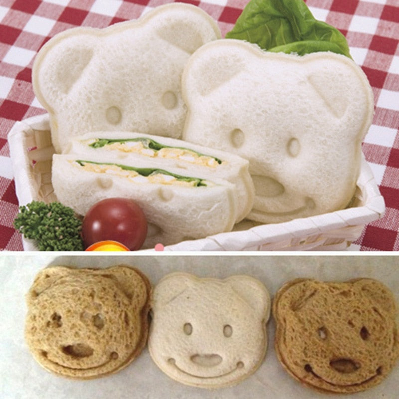 Teddy Bear Sandwich Mold Toast Bread Making