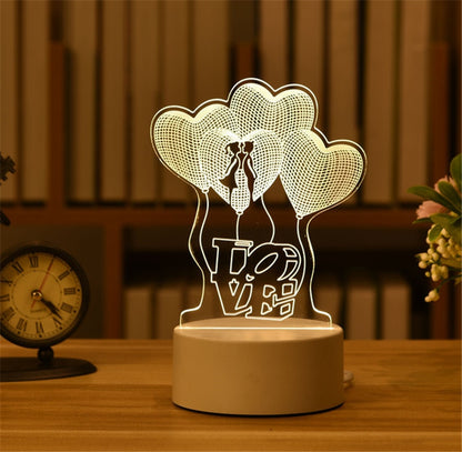 3D Lamp Acrylic USB LED Night Lights Neon Sign Lamp