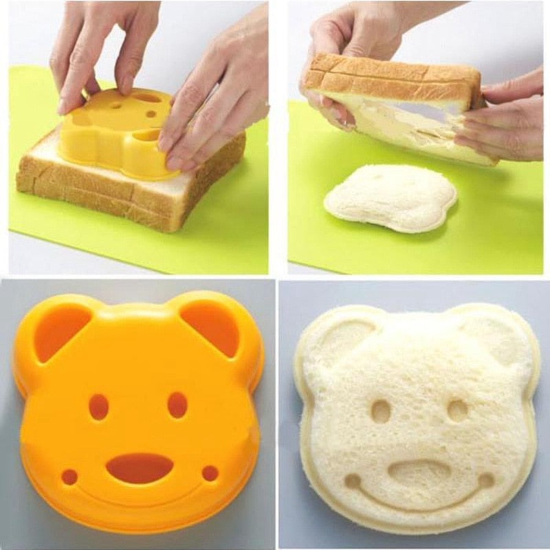 Teddy Bear Sandwich Mold Toast Bread Making