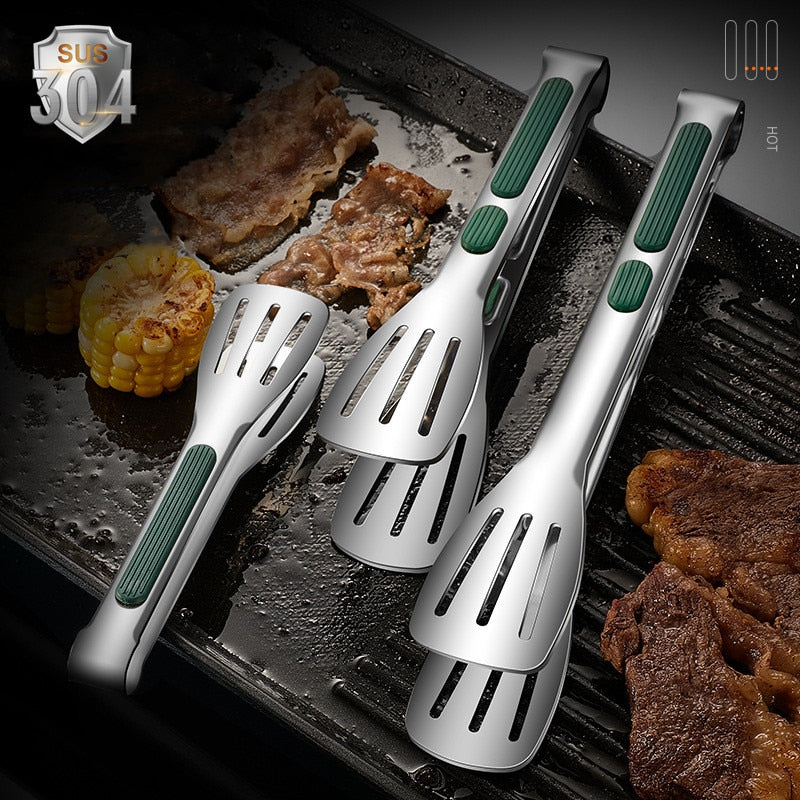 7/9/12 inch 304 Stainless Steel Food Clip BBQ Grill Steak