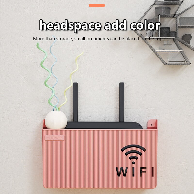 Wireless Wifi Router Shelf Storage Wall Hanging Box