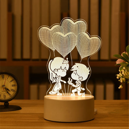 3D Lamp Acrylic USB LED Night Lights Neon Sign Lamp