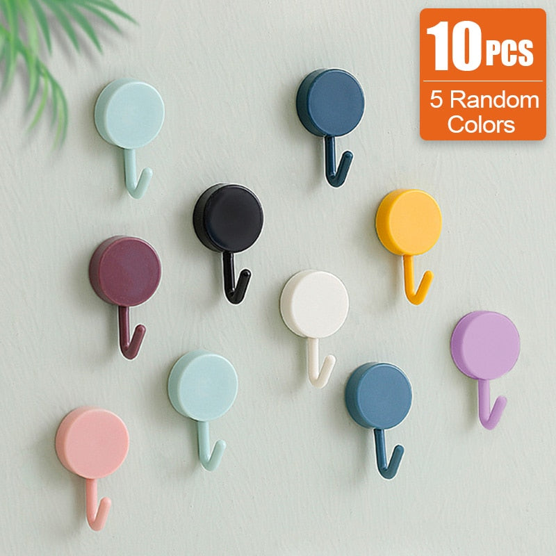 10PCS Self Adhesive Wall Hook Strong Without Drilling