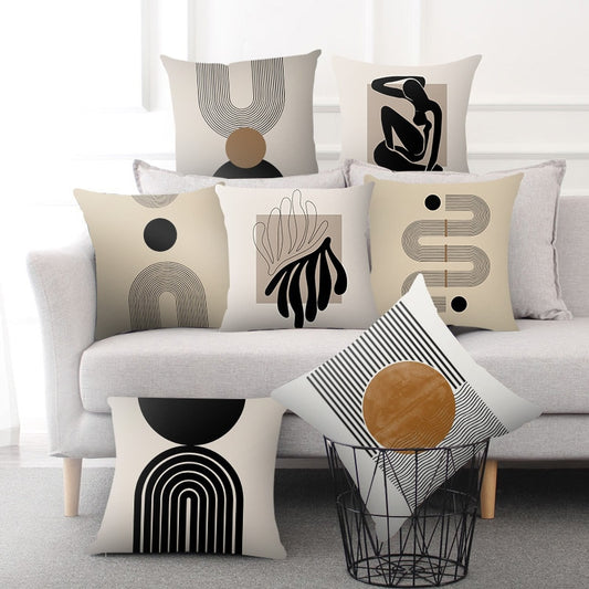 Abstract Line Pattern Creative Cushion Cover